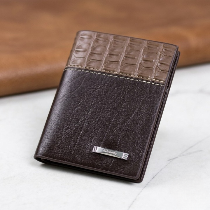 Men Leather Wallet in Pakistan – Compact Croc Texture Card Holder & Bifold Pocket Wallet