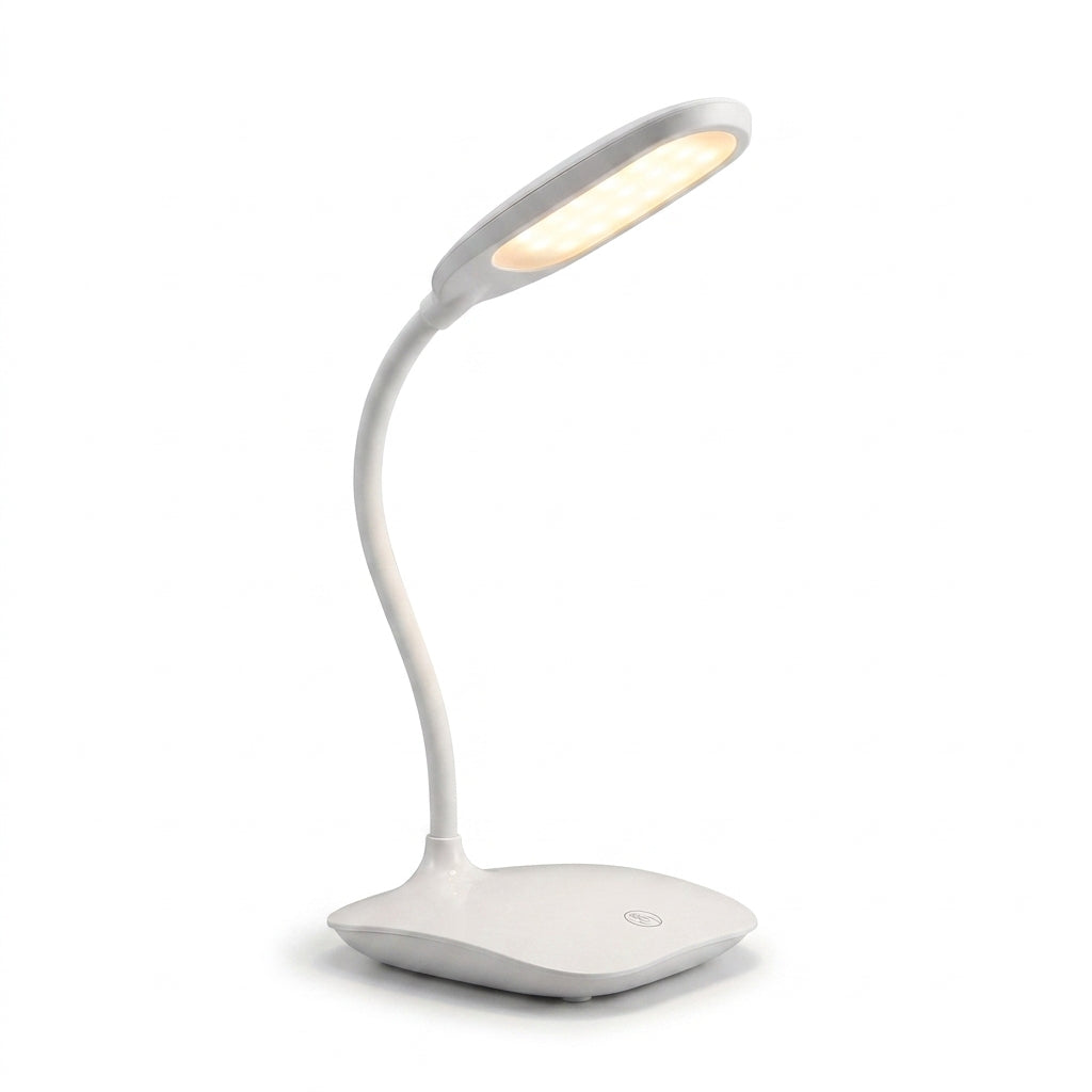 Smart Touch LED Desk Lamp with 3-Level Brightness & Flexible Gooseneck for Reading & Study
